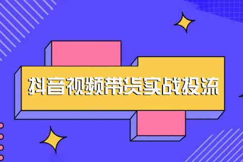 抖音視頻帶貨實(shí)戰(zhàn)投流（視頻14講）