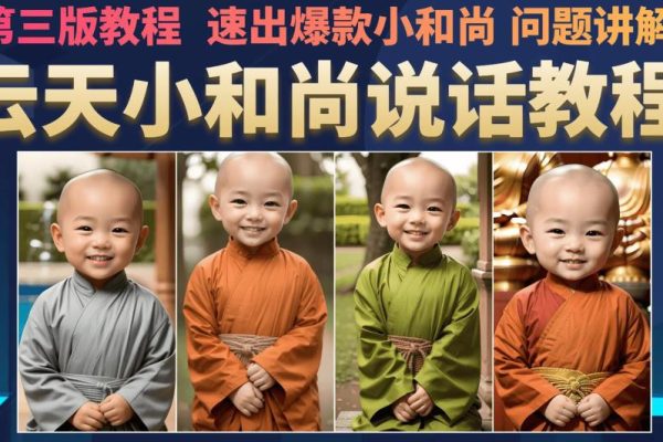 云天小和尚會說話，7天萬粉（第3版教程），無需魔法，快速出爆款小和尚圖片教程
