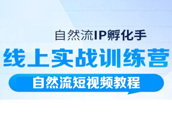 自然流打造IP正確方法線上課，自然流短視頻教程