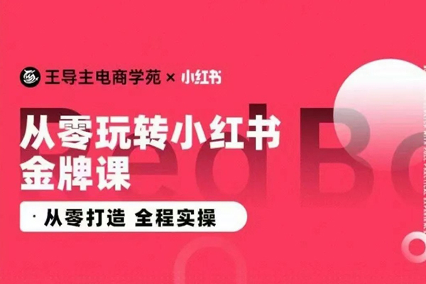 王導(dǎo)主·小紅書電商運(yùn)營實(shí)操課，從零打造 全程實(shí)操