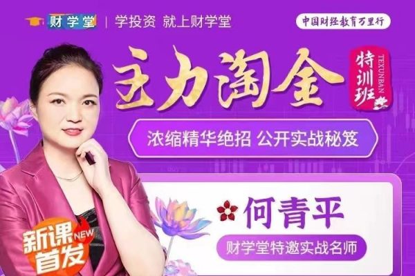 【何青平】主力淘金特訓班主力狙擊，何青平濃縮精華絕招公開實戰秘笈