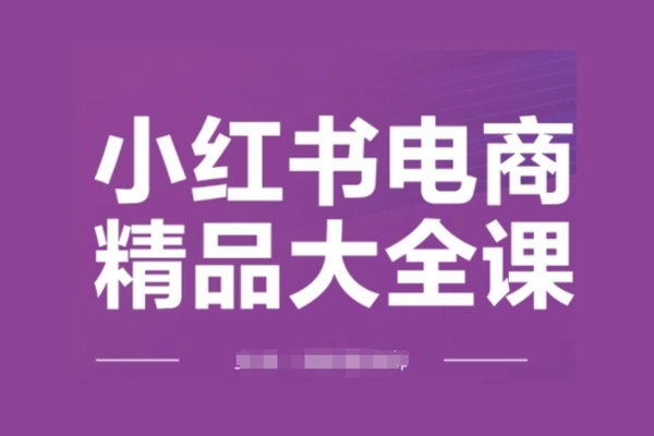 小紅書(shū)電商精品大全課