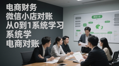 電商財務(wù)微信小店對賬，從0到1系統(tǒng)學(xué)習(xí)電商對賬