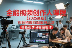 王松傲寒全能視頻創作人課程【2025新版】視頻拍攝剪輯編導運營，零基礎學習視頻創作