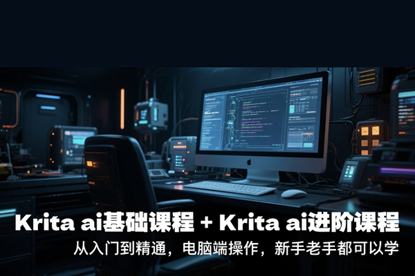 鬼鮫先生krita ai基礎課程+Krita ai進階課程，從入門到精通，電腦端操作，新手老手都可以學