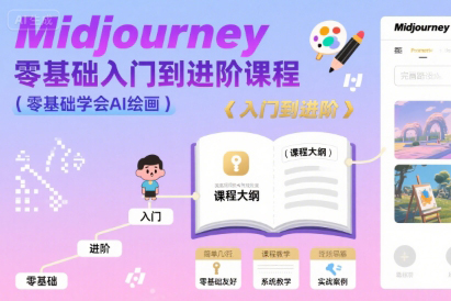 Midjourney零基礎入門到進階課程，零基礎學會AI繪畫