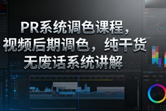 影像社PR系統(tǒng)調(diào)色課程，視頻后期調(diào)色，純干貨無廢話系統(tǒng)講解