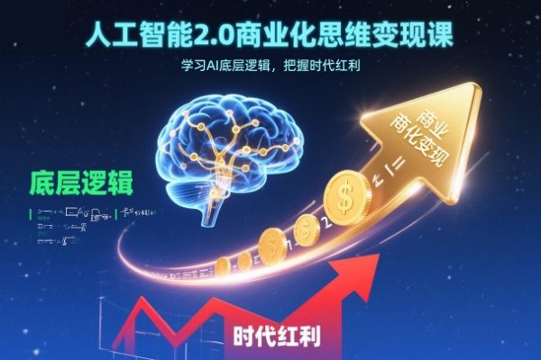 人工智能2.0商業化思維變現課，學習AI底層邏輯，把握時代紅利